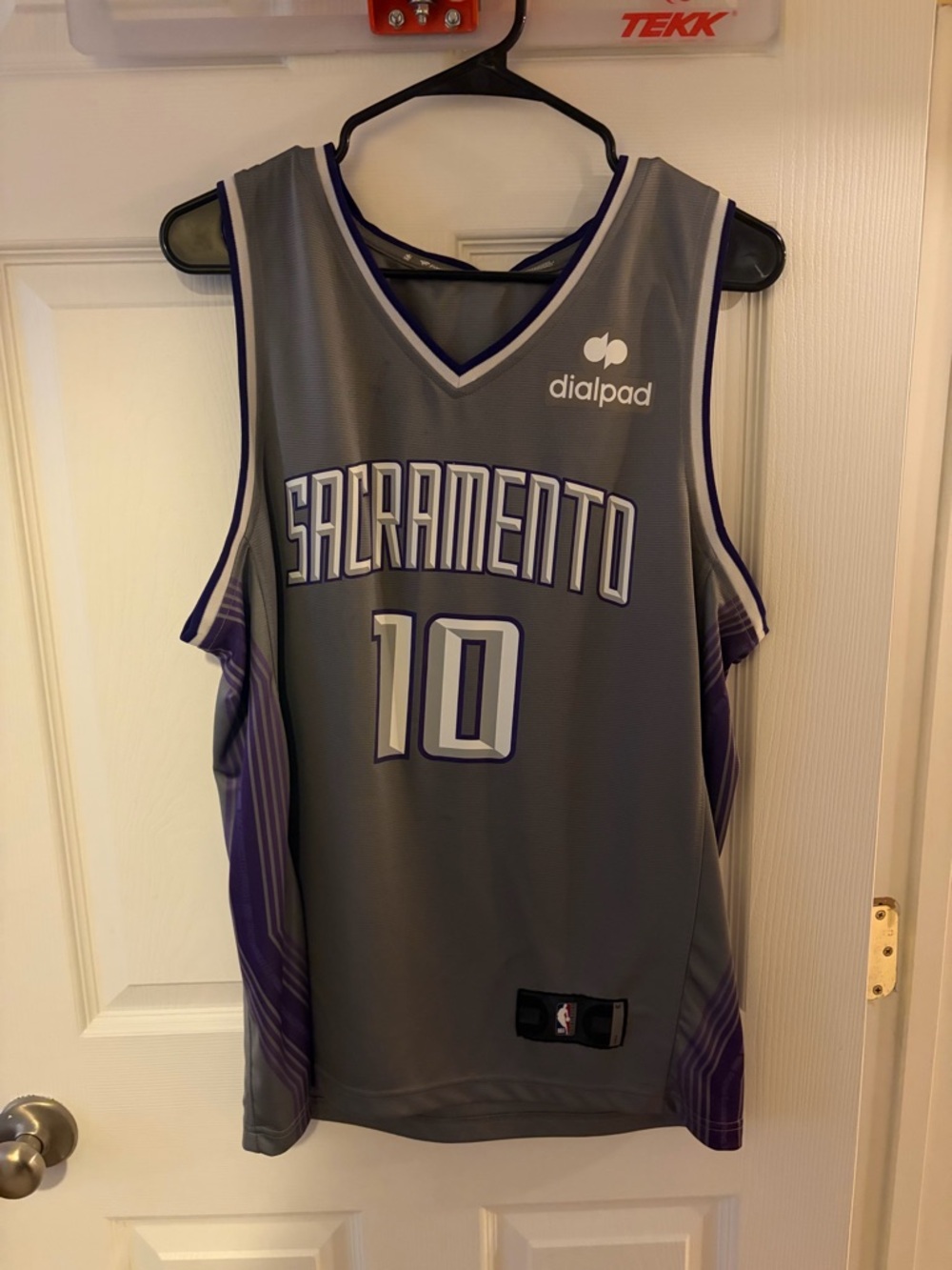 Sacramento Basketball Jersey #10 in Gray & Purple